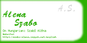 alena szabo business card